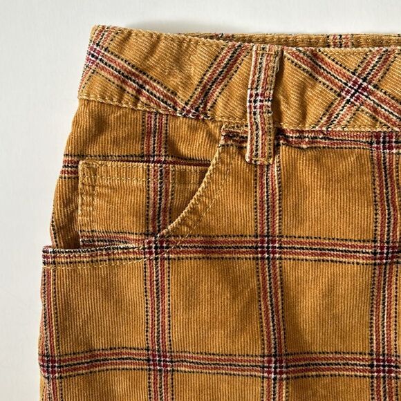 Urban Outfitters BDG Sybale Gold Plaid Corduroy Mini Skirt Size 4 - Picture 5 of 9